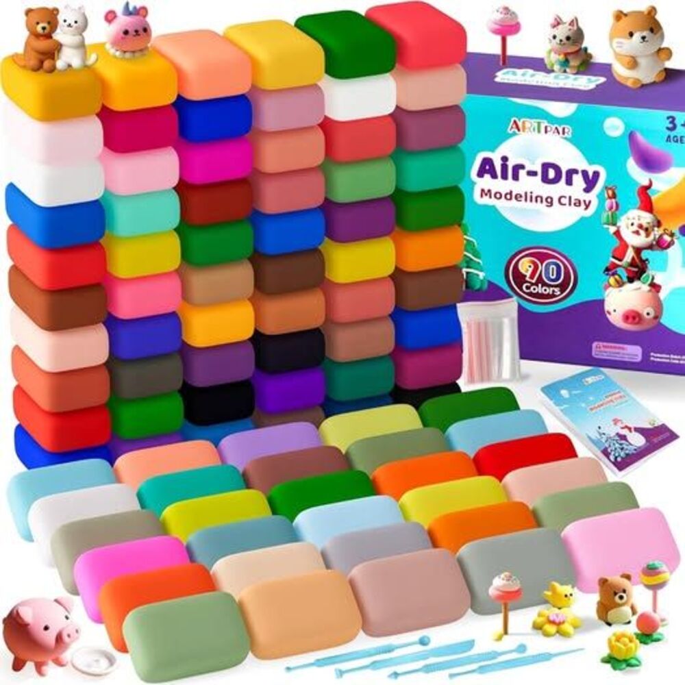 Air Dry Clay for Kids, 90 Colors Modeling Model Magic Clay